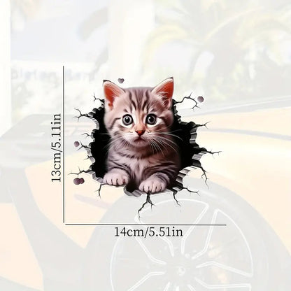 Durable Cat Pattern Car Sticker (Pack of 2)
